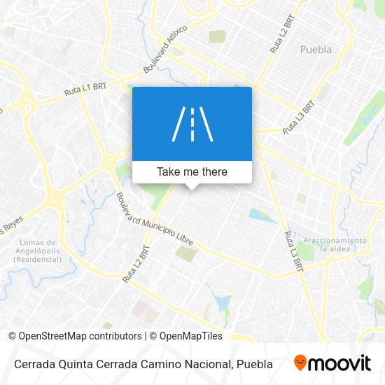 Cerrada Quinta Cerrada Camino Nacional map