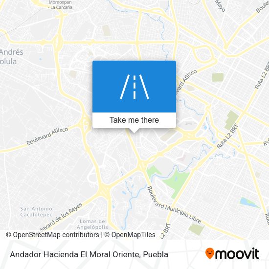 Andador Hacienda El Moral Oriente map