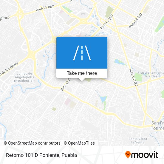 Retorno 101 D Poniente map