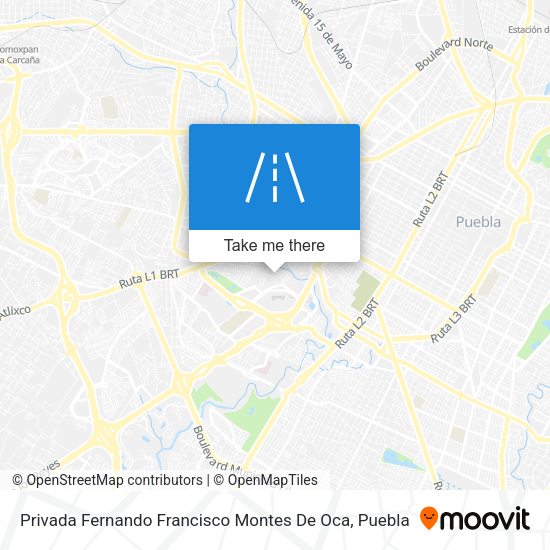 Mapa de Privada Fernando Francisco Montes De Oca
