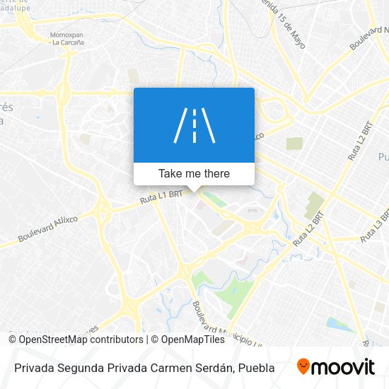 Mapa de Privada Segunda Privada Carmen Serdán