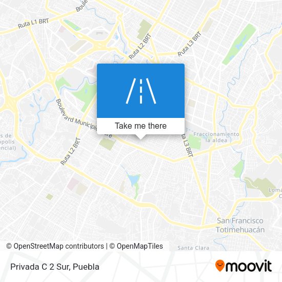 Mapa de Privada C 2 Sur