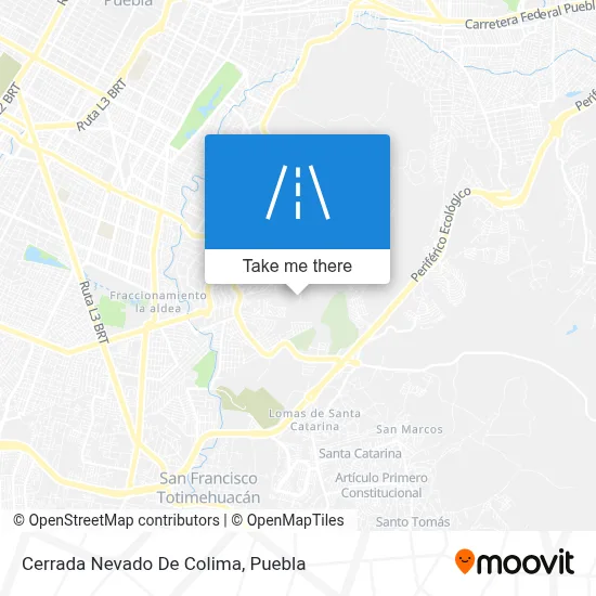Cerrada Nevado De Colima map