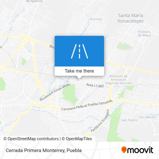 Cerrada Primera Monterrey map