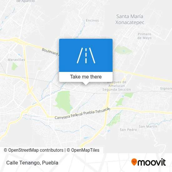 Calle Tenango map