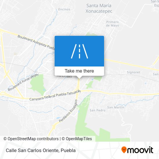 Calle San Carlos Oriente map