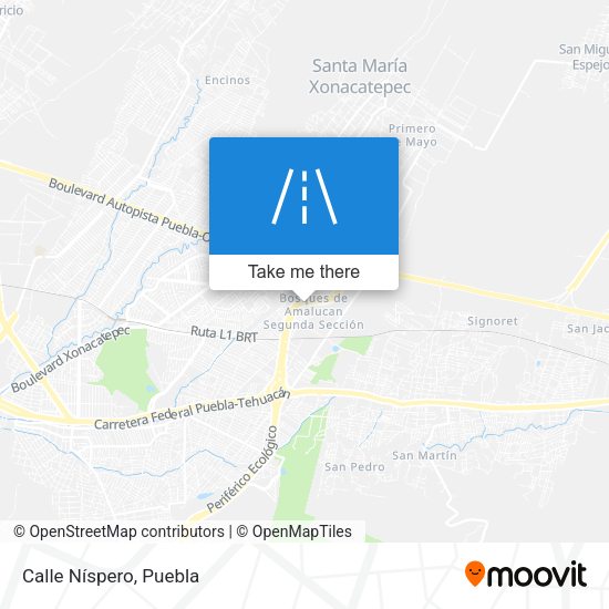 Mapa de Calle Níspero