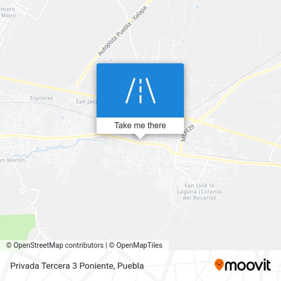 Mapa de Privada Tercera 3 Poniente