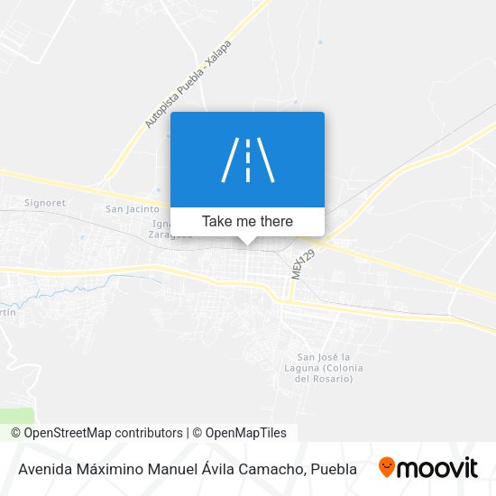 Avenida Máximino Manuel Ávila Camacho map