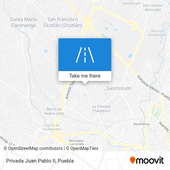 Privada Juan Pablo II map