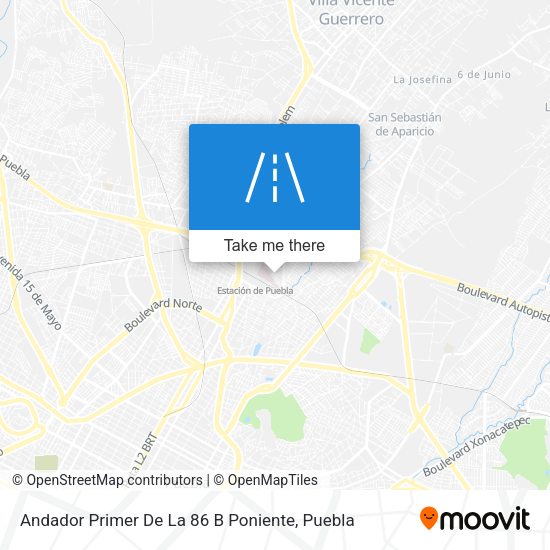 Andador Primer De La 86 B Poniente map