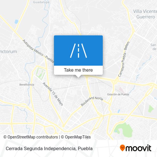 Cerrada Segunda Independencia map