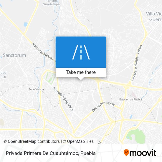 Mapa de Privada Primera De Cuauhtémoc