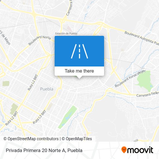 Privada Primera 20 Norte A map