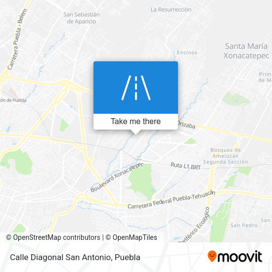 Mapa de Calle Diagonal San Antonio