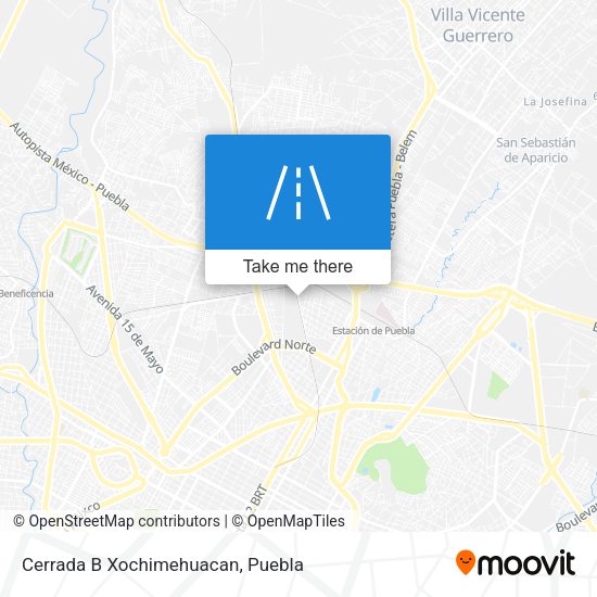 Mapa de Cerrada B Xochimehuacan