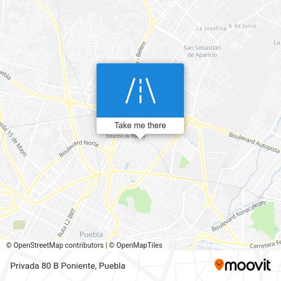 Mapa de Privada 80 B Poniente