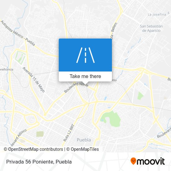 Mapa de Privada 56 Poniente