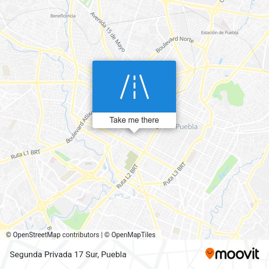 Mapa de Segunda Privada 17 Sur