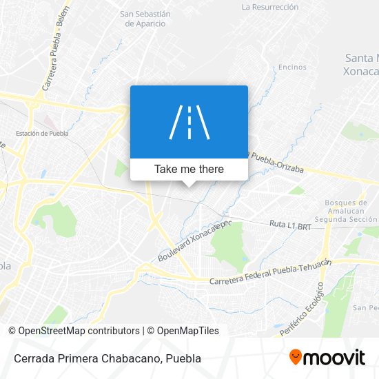 Cerrada Primera Chabacano map