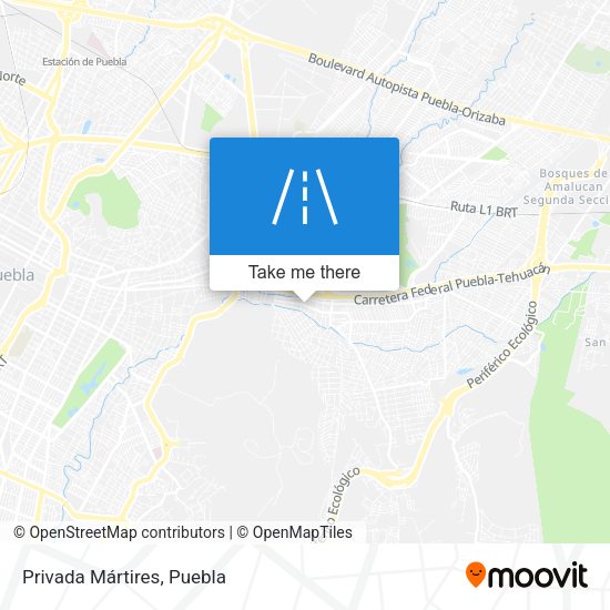 Privada Mártires map