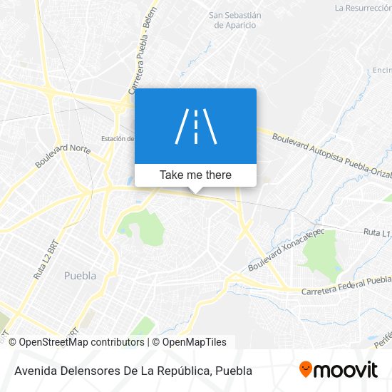 Mapa de Avenida Delensores De La República