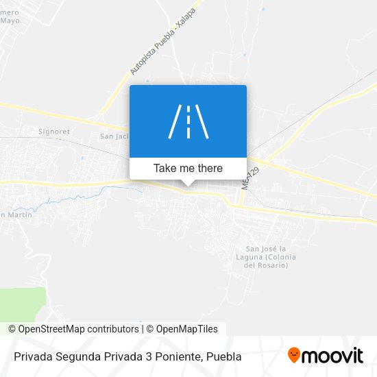 Mapa de Privada Segunda Privada 3 Poniente