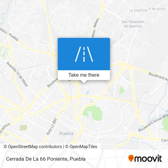 Mapa de Cerrada De La 66 Poniente