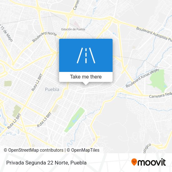 Privada Segunda 22 Norte map