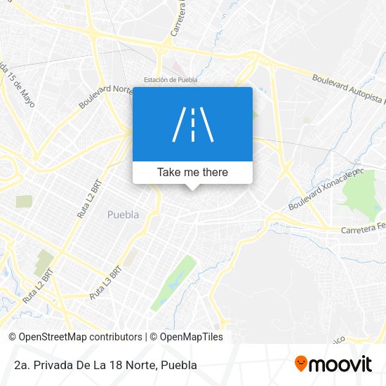 Mapa de 2a. Privada De La 18 Norte
