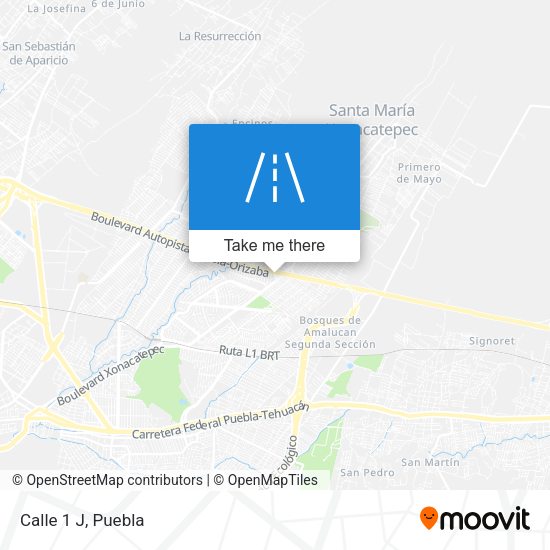 Mapa de Calle 1 J
