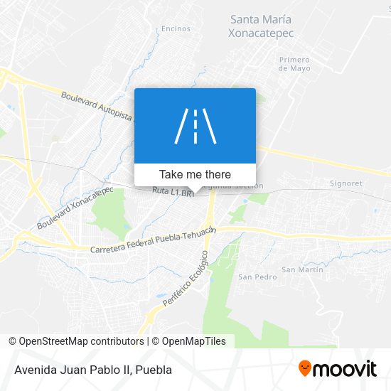 Mapa de Avenida Juan Pablo II