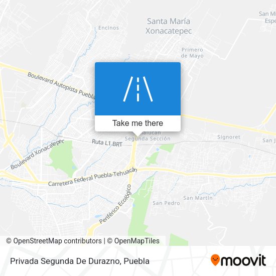 Mapa de Privada Segunda De Durazno