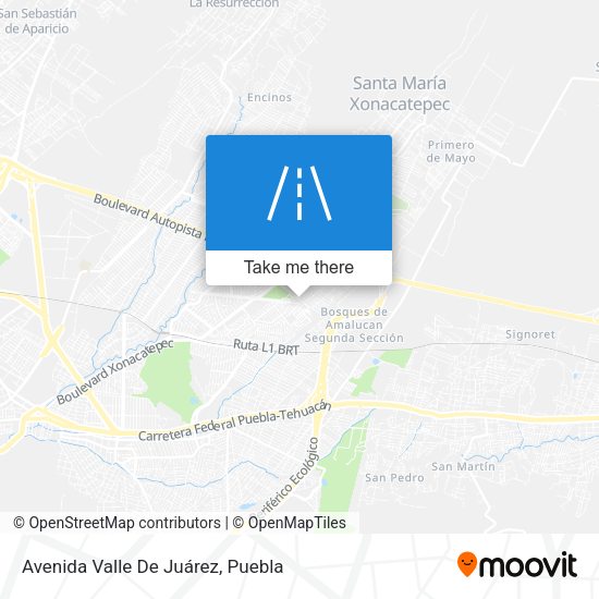 Mapa de Avenida Valle De Juárez