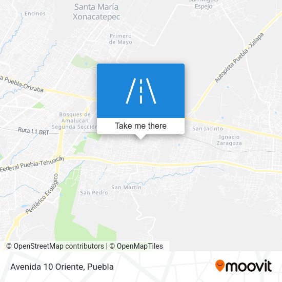 Mapa de Avenida 10 Oriente
