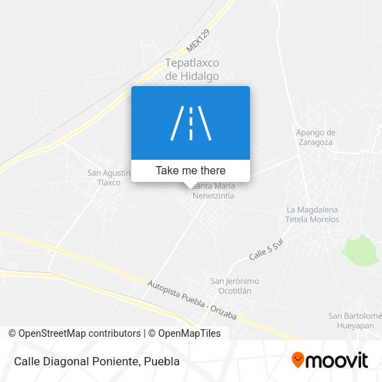 Mapa de Calle Diagonal Poniente