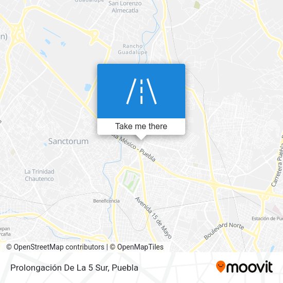 Prolongación De La 5 Sur map