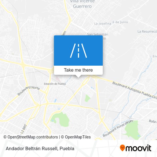 Andador Beltrán Russell map