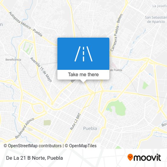 Mapa de De La 21 B Norte