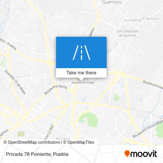 Mapa de Privada 78 Poniente