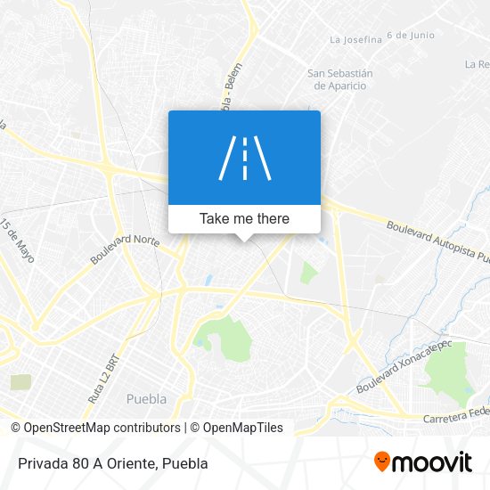 Mapa de Privada 80 A Oriente