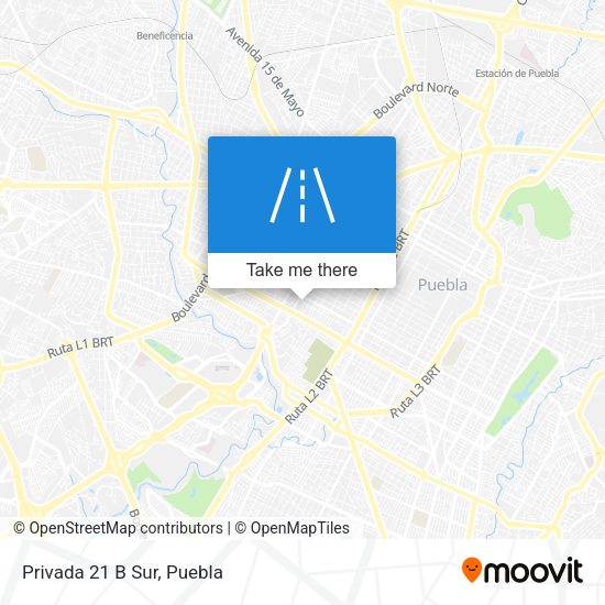 Mapa de Privada 21 B Sur