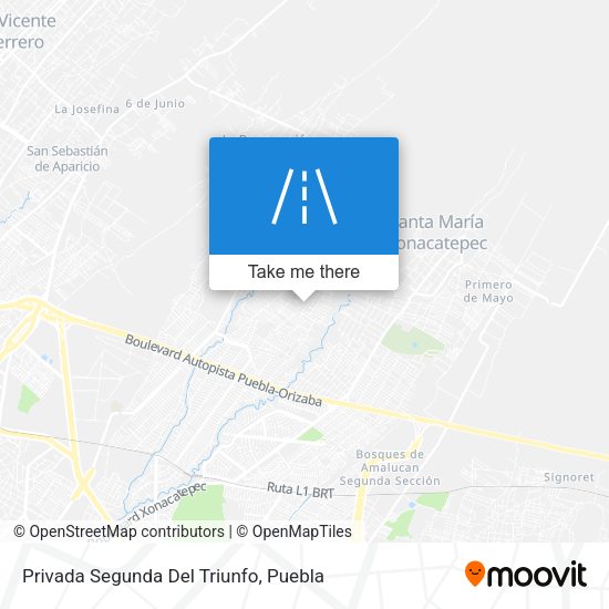 Privada Segunda Del Triunfo map