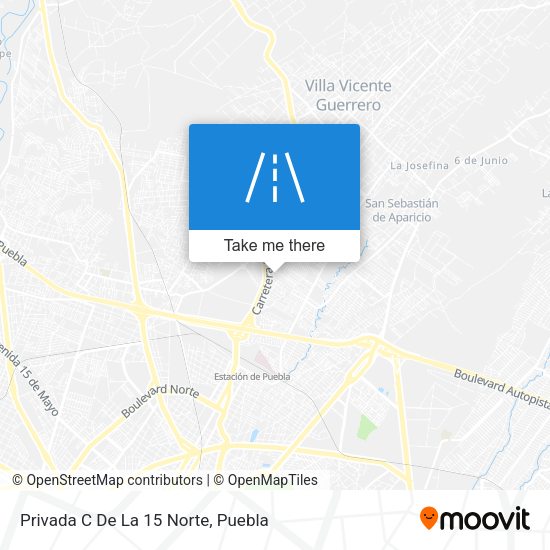 Mapa de Privada C De La 15 Norte