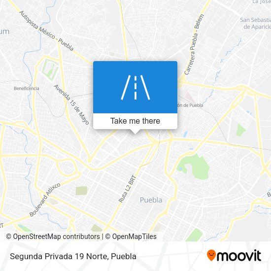 Mapa de Segunda Privada 19 Norte