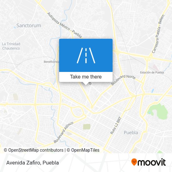 Mapa de Avenida Zafiro