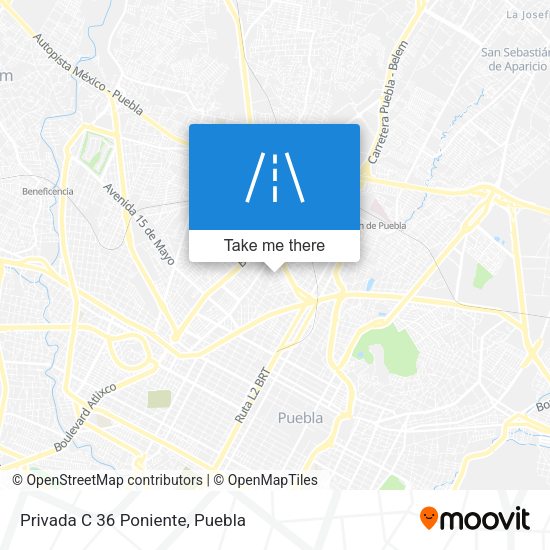 Mapa de Privada C 36 Poniente