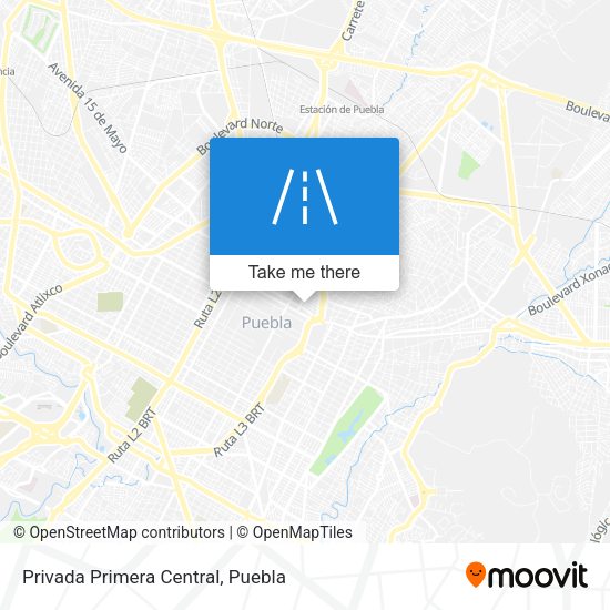 Privada Primera Central map