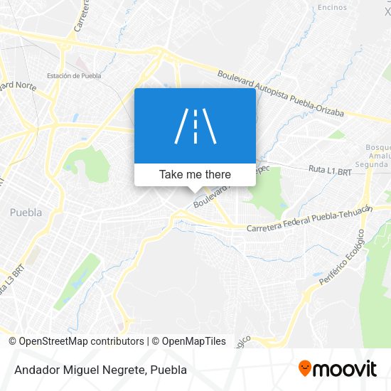 Andador Miguel Negrete map