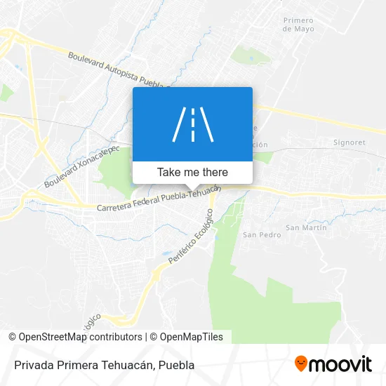 Privada Primera Tehuacán map